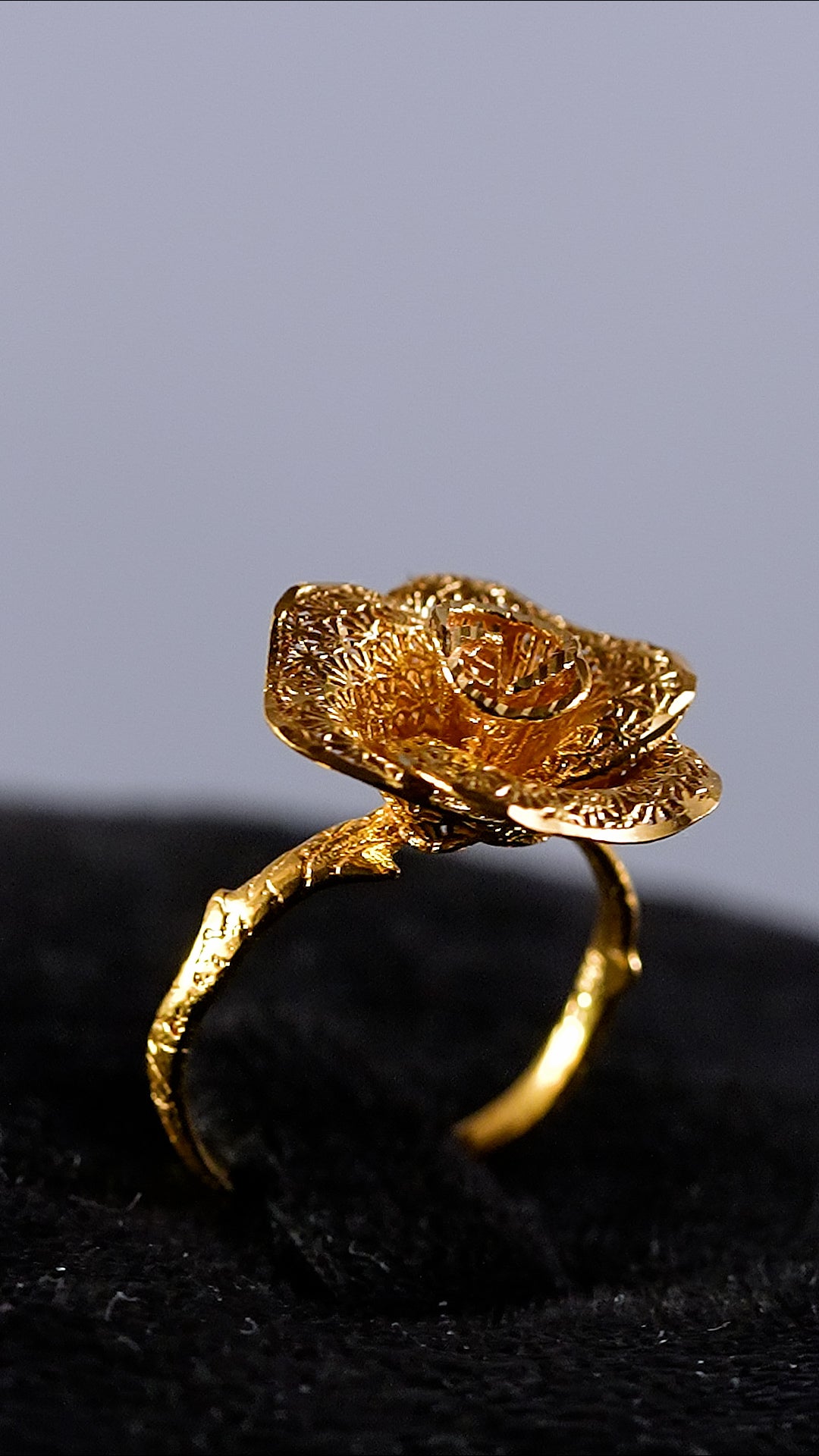 Gilded Blossom Elegance Ring