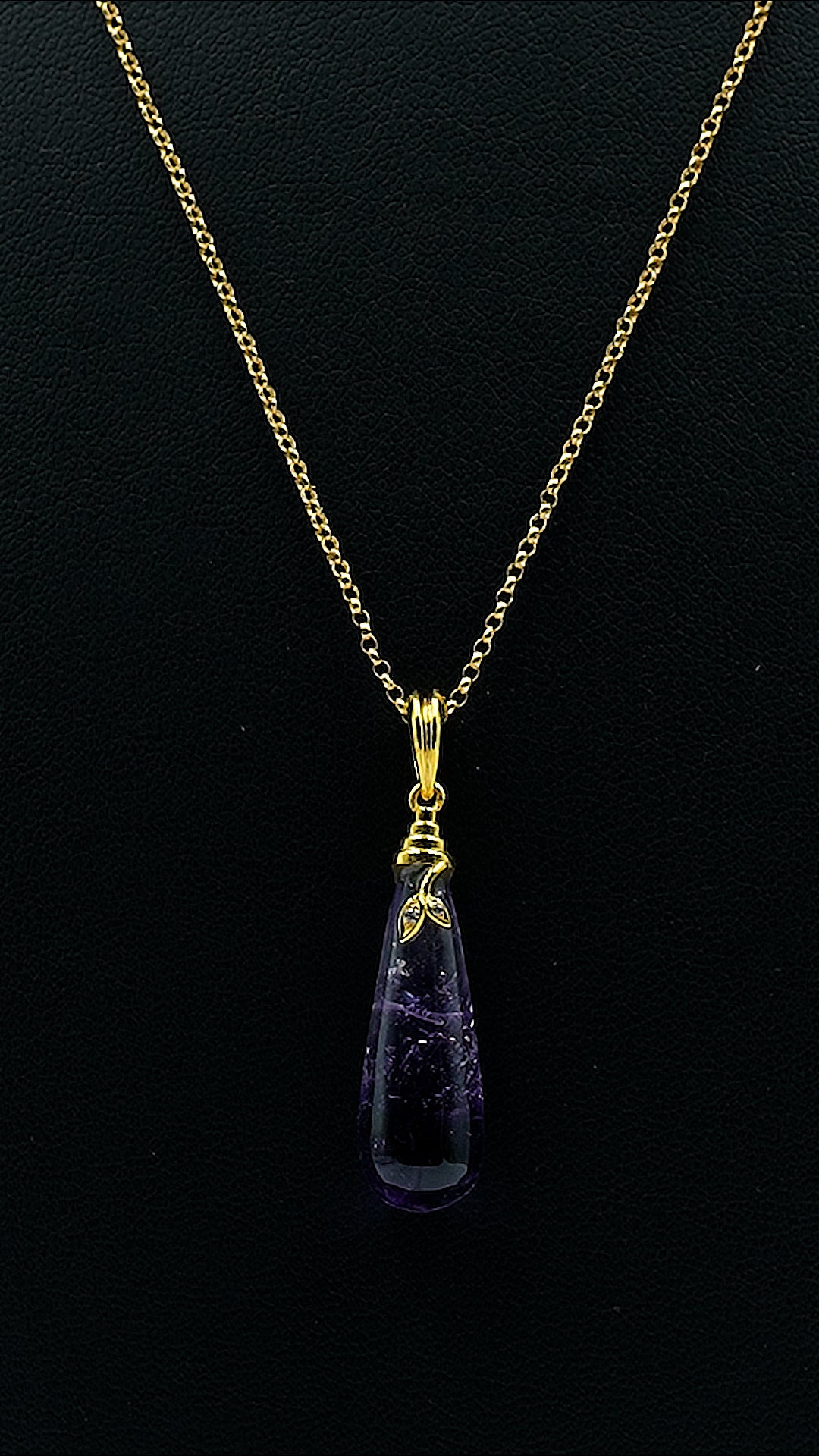 Golden Twilight Amethyst Pendant